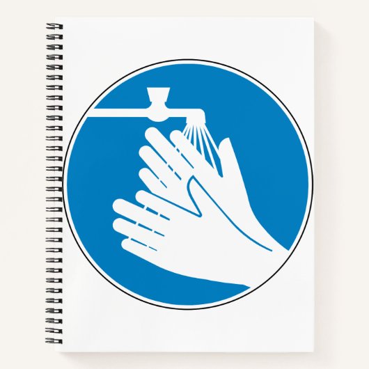 Was uw handen (gezondheid en veiligheid) (hygiëne) notitieboek (Voorkant)