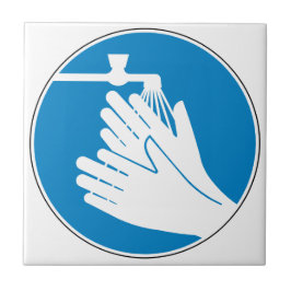 Was uw handen (gezondheid en veiligheid) (hygiëne) tegeltje