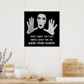 Was uw handen Griepseizoen Poster (Keuken)
