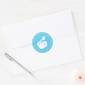 Was uw handen - Handwas Arts Verpleegkundige & Gri Ronde Sticker (Envelop)