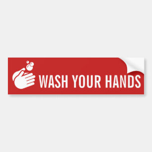 Was uw handen - Handwas het Coronavirus en griep Bumpersticker