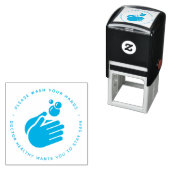 Was uw handen - Handwas het Coronavirus en griep Zelfinktende Stempel (In situ)