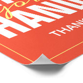 Was uw handen helder Oranje typografie Poster (Hoek)