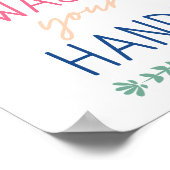 Was uw handen in kleur poster (Hoek)