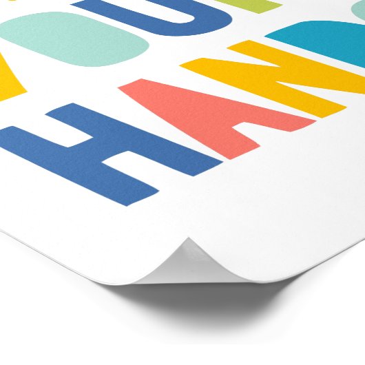 Was uw handen, Kinder badkamerdek Poster (Hoek)