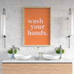 Was uw handen kleurrijke tekst - Bathroom Kitchen Poster<br><div class="desc">Was uw handen kleurrijke tekst - Bathroom Kitchen</div>