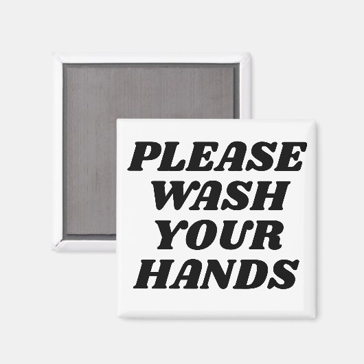 Was uw handen magneet (Voorkant / Achterkant)