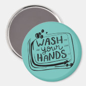 Was uw handen Magnet (Voorkant / Achterkant)