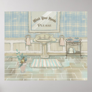 Was uw handen met de gootsteen poster