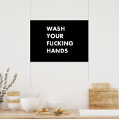 Was uw handen poster (Keuken)