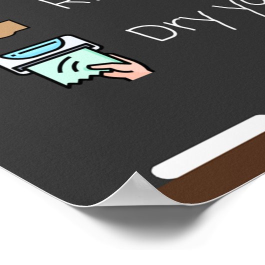 Was uw handen Poster voor kinderen (Hoek)