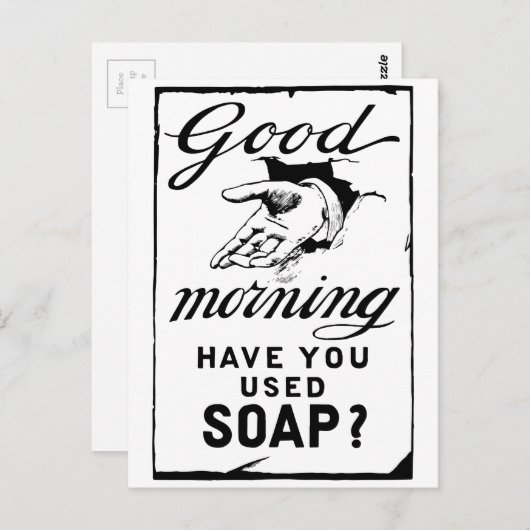 was uw handen - retro hygiëne en briefkaart (Voorkant / Achterkant)