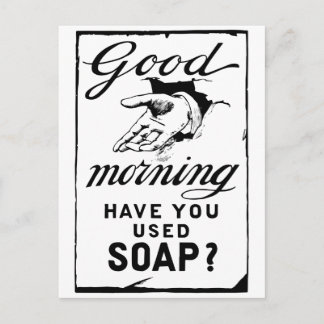 was uw handen - retro hygiëne en briefkaart