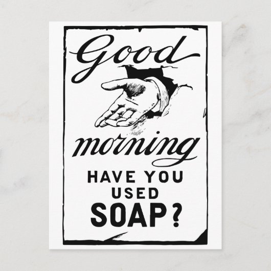 was uw handen - retro hygiëne en briefkaart (Voorkant)