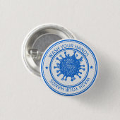 Was uw handen ronde button 3,2 cm (Voorkant /achterkant)