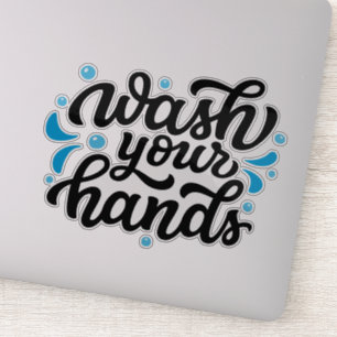 Was uw handen sticker