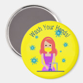 Was uw handen veilig magneet (Voorkant / Achterkant)