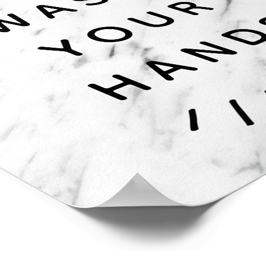 Was uw handen voor badkamer poster (Hoek)