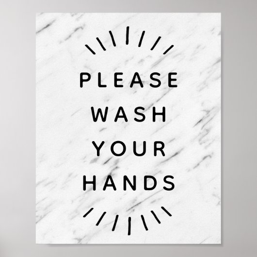 Was uw handen voor badkamer poster (Voorkant)