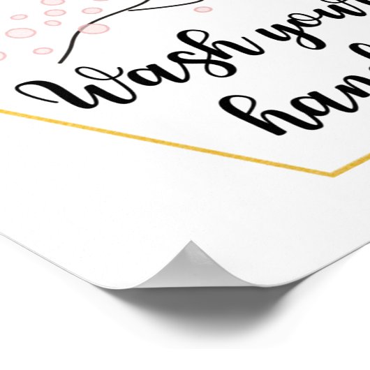 Was uw handpalmkalligrafie poster (Hoek)