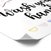 Was uw handpalmkalligrafie poster (Hoek)