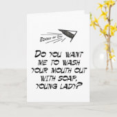 Was uw mond met zeep kaart (Gele Bloem)
