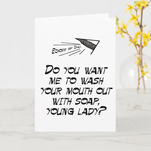 Was uw mond met zeep kaart (Gele Bloem)