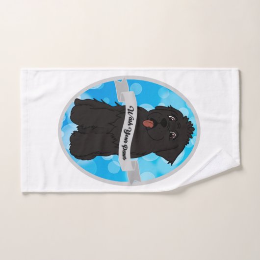 Was uw poten zwart salon drool handdoek (Handdoek)