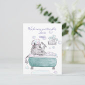 Was uw troebels weg / grappige monster briefkaart (Staand voorkant)