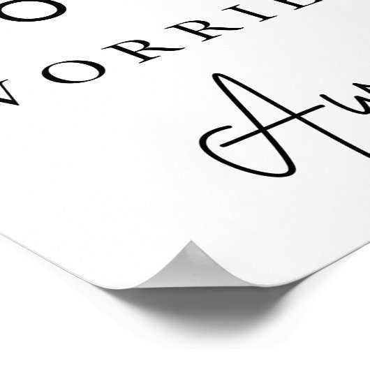 Was uw zorgen weg van het badkamerwand poster (Hoek)