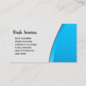 Was wasdruk Moderne blauwe reiniging Visitekaartje (Achterkant)