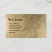 Was wasmachine onder druk Reinigingszwart en goud Visitekaartje (Achterkant)