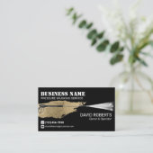 Was wasmachine onder druk Reinigingszwart en goud Visitekaartje (Staand voorkant)