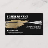 Was wasmachine onder druk Reinigingszwart en goud Visitekaartje (Voorkant)