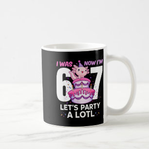 Was zes zeven schattige axolotl 7de verjaardag 6 7 koffiemok