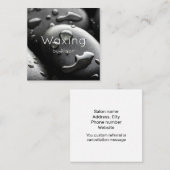 Was zwart vierkante visitekaartje (Voorkant / Achterkant)