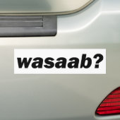 wasaab ? bumpersticker (Op auto)