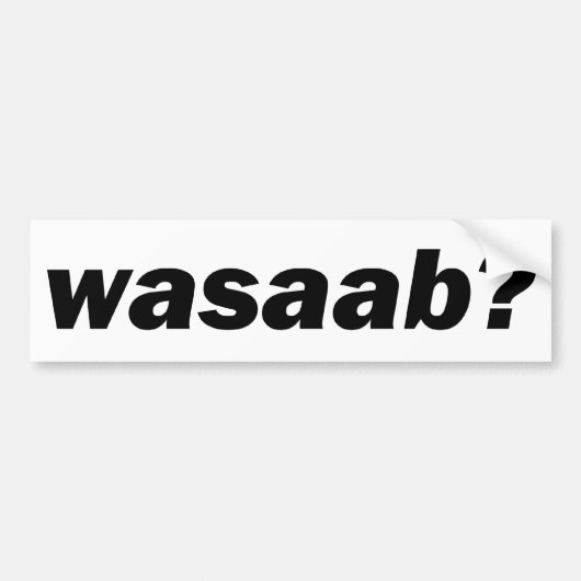 wasaab ? bumpersticker (Voorkant)