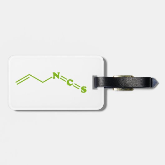 Wasabi Allyl Isothiocyanaat Moleculaire formule Bagagelabel (Achterkant horizontaal)