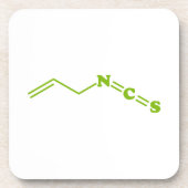 Wasabi Allyl Isothiocyanaat Moleculaire formule Bier Onderzetter (Voorkant)