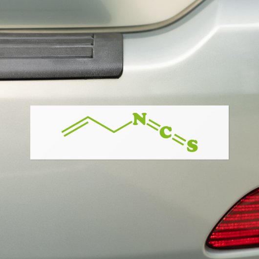 Wasabi Allyl Isothiocyanaat Moleculaire formule Bumpersticker (Op auto)