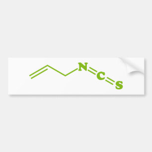 Wasabi Allyl Isothiocyanaat Moleculaire formule Bumpersticker
