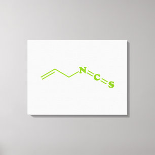 Wasabi Allyl Isothiocyanaat Moleculaire formule Canvas Afdruk