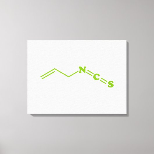 Wasabi Allyl Isothiocyanaat Moleculaire formule Canvas Afdruk (Voorkant)
