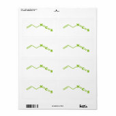 Wasabi Allyl Isothiocyanaat Moleculaire formule Etiket (Full Sheet)