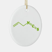 Wasabi Allyl Isothiocyanaat Moleculaire formule Keramisch Ornament (Rechts)