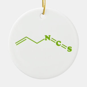 Wasabi Allyl Isothiocyanaat Moleculaire formule Keramisch Ornament