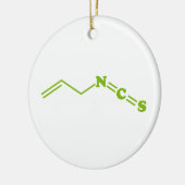 Wasabi Allyl Isothiocyanaat Moleculaire formule Keramisch Ornament (Links)