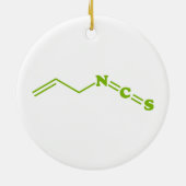 Wasabi Allyl Isothiocyanaat Moleculaire formule Keramisch Ornament (Achterkant)