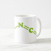 Wasabi Allyl Isothiocyanaat Moleculaire formule Koffiemok (Voorkant rechts)